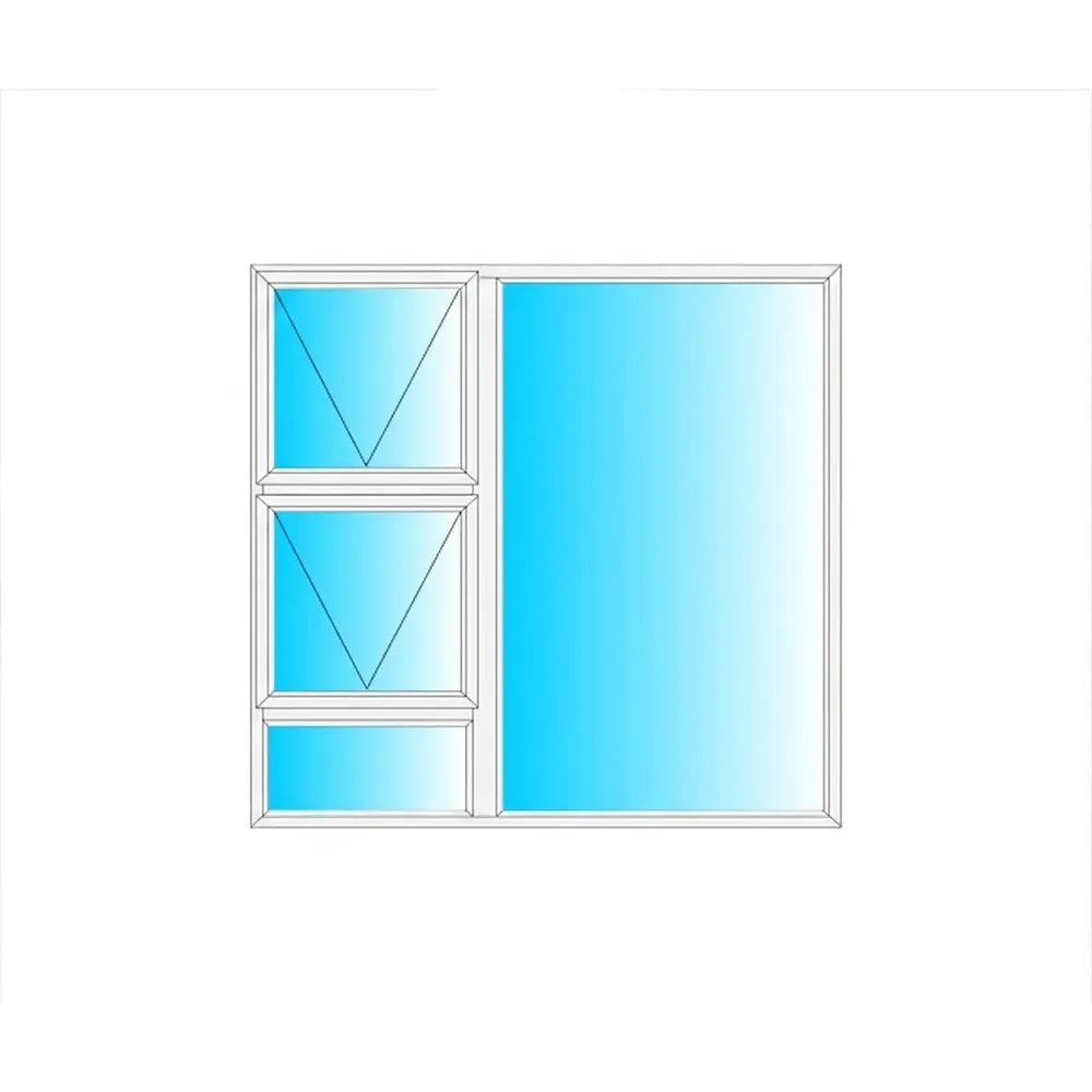 Window AL C30PTT 1515 (𝑊1490x𝐻1490mm)-White-Clear-