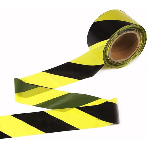 Barrier Tape Yellow/Black Roll-75mmx100m