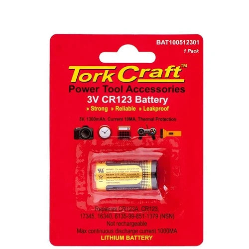 Battery 12𝑉 LFP CR123A Tork Craft-