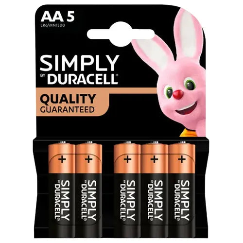 Battery 1.5𝑉 AA Duracell SIMPLY-𝑝/5-