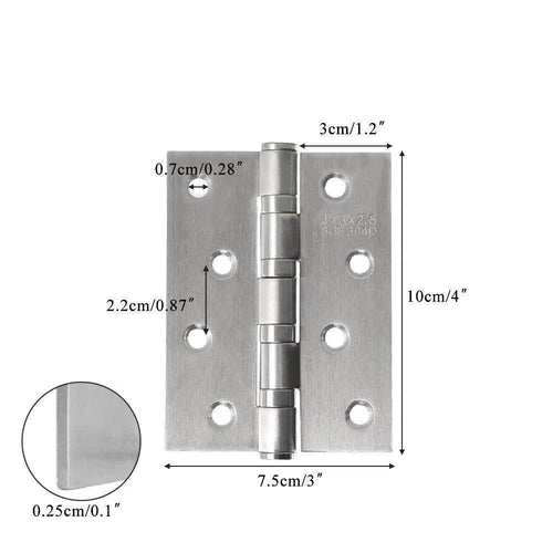 Butt Hinge Bearing Stainless Steel-Stainless Steel-100mm-Pair