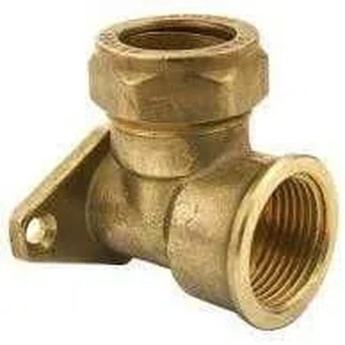 Compression Brass Elbow Wallplate-15x1/2"-