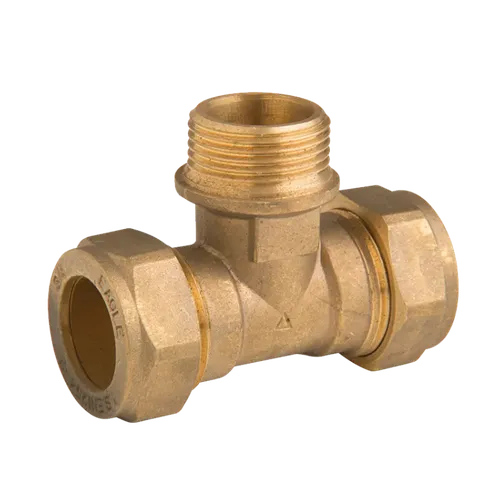 Compression Brass Tee Male-15x15x1/2"-