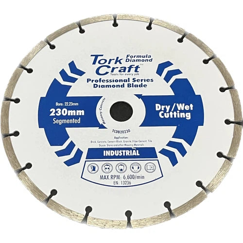 Cutting Disc Diamond Segmented TorkCraft-230x22ππ-each-