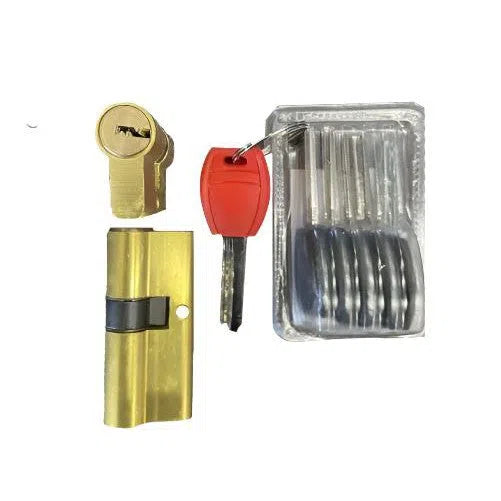 Cylinder Euro Profile for Steel Door-Brass-