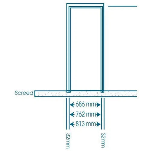 Door Frame Steel ๐ท4.5" (Flat Packed) Robmeg-HD ๐1.0๐๐-Right-