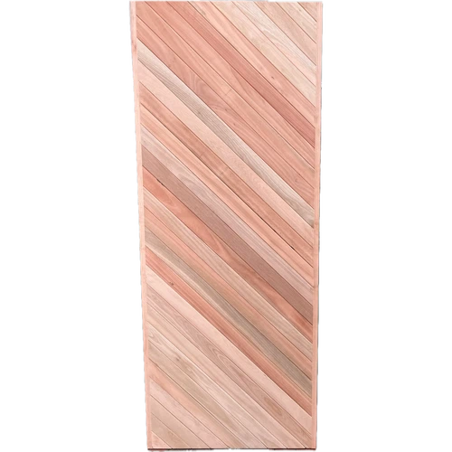 Door Hardwood Saligna Slat-Herringbone-