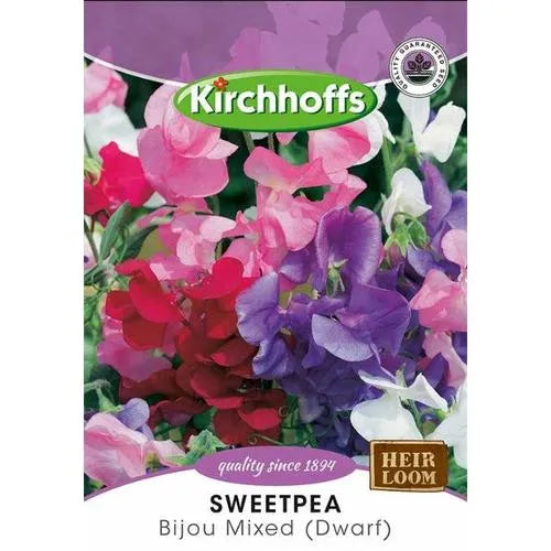 Flower Seed Sweetpea Kirchhoffs-Bijou Mixed (dwarf)-Picture Packet-