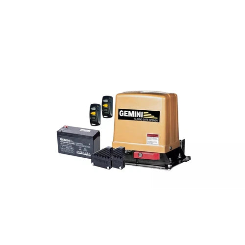 Gate Motor Sliding 12𝑉 Gemini-7𝐴𝒉-(Motor+Bat+2xRmt+BaseP)-