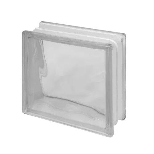 Glass Brick Block-Wave-Clear-
