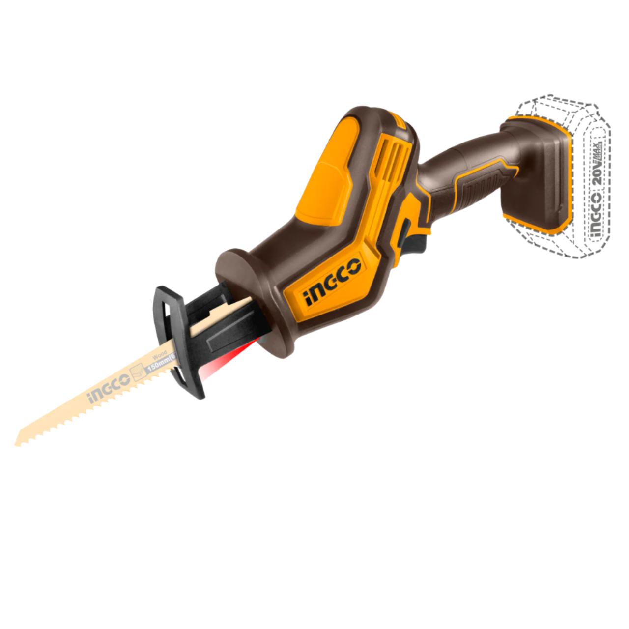 Reciprocating Saw Cordless 20π Pistol Grip iNGCO