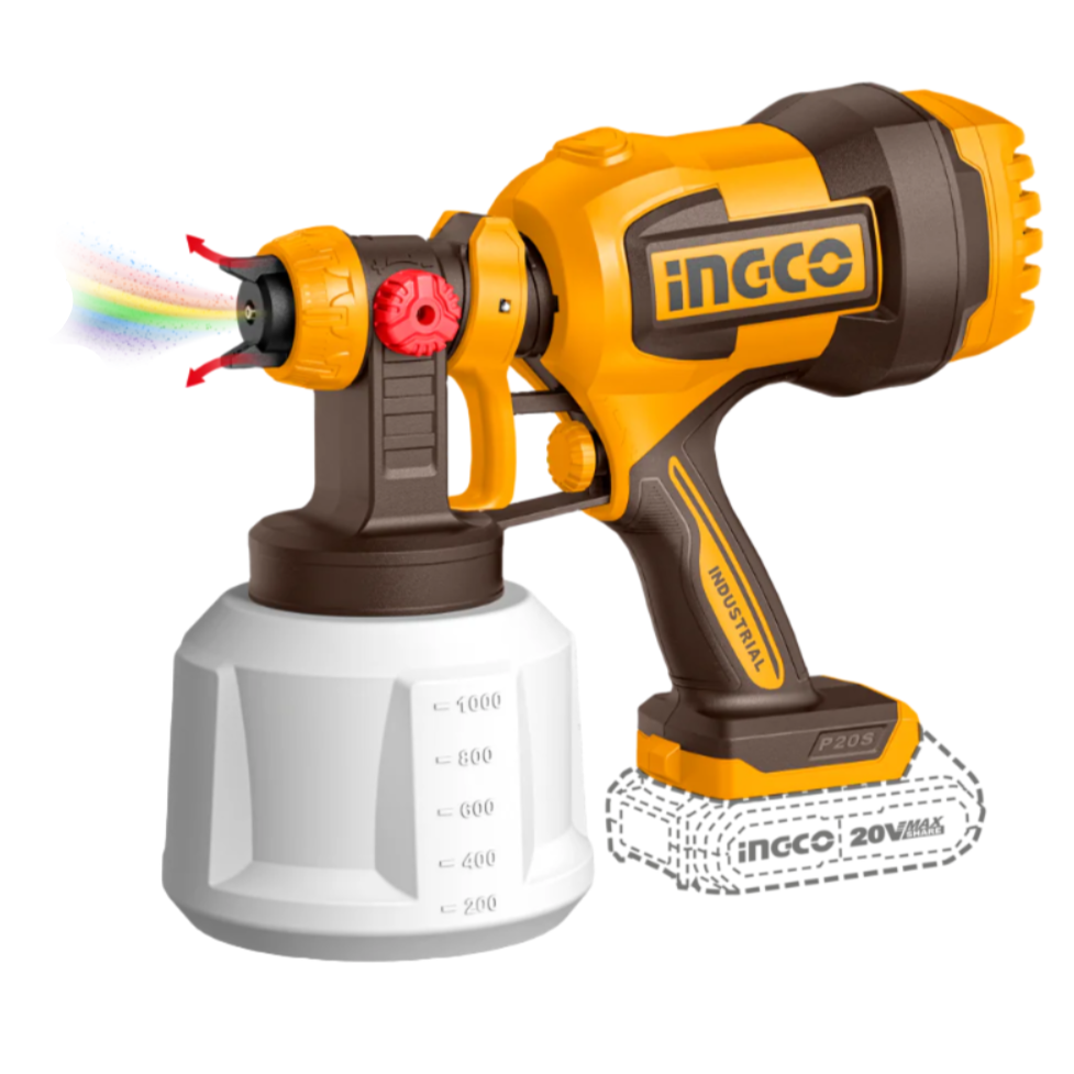 Spray Gun Cordless 20π HVLP iNGCO