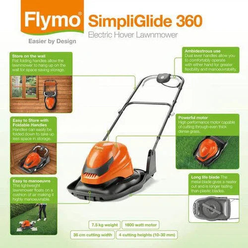 Lawnmower π€36ππ Electric SimpliGlide360 Flymo-