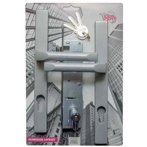 Lockset Aluminium 25mm Complete-Silver-