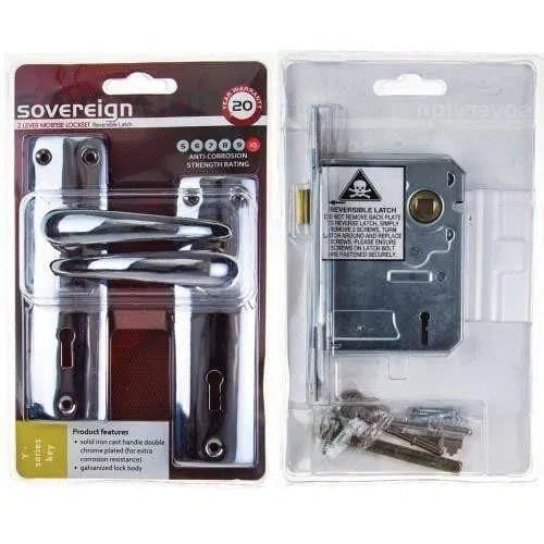 Lockset Classic Diecast Mackie/Sovereign-3Lever-Chrome-