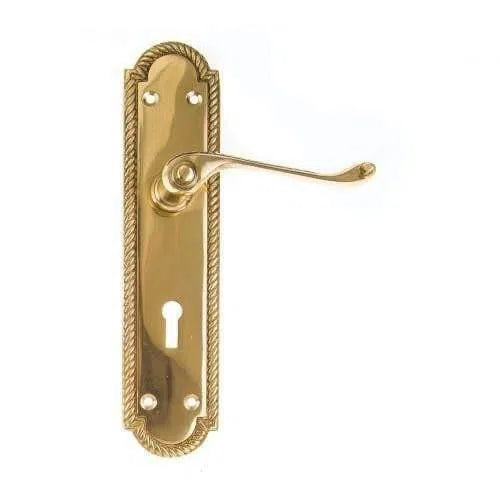 Lockset Georgian 8" Keyhole-Chrome Plated-