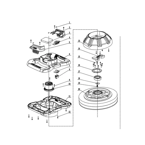 Polisher Cordless 254ππ 20π iNGCO-Tool Only-