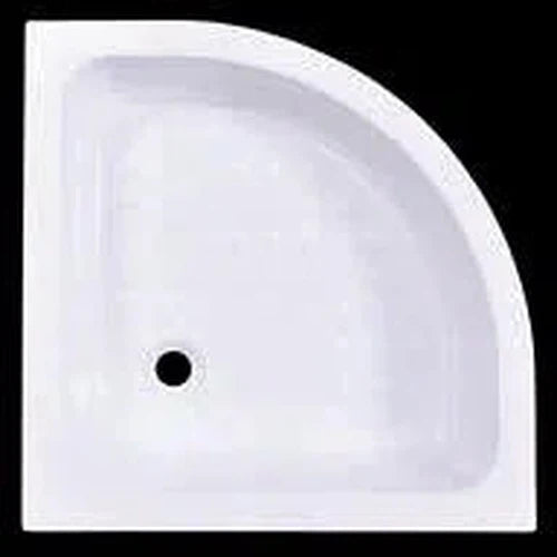 Shower Tray Curved Corner Fibreglass-800x800ππ-White-