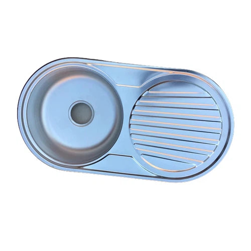 Sink Drop In Single Bowl End Round-