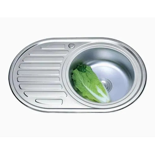 Sink Drop In Single Bowl End Round-