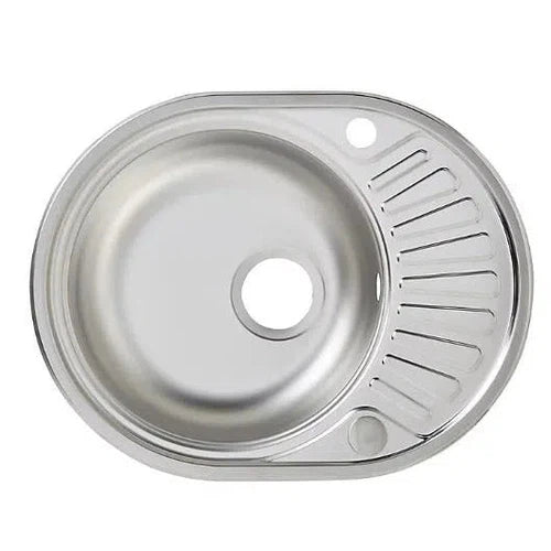 Sink Drop In Single Bowl Half End Round-