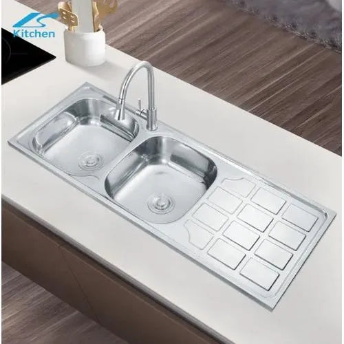 Sink Sit On Double Bowl End Africano-