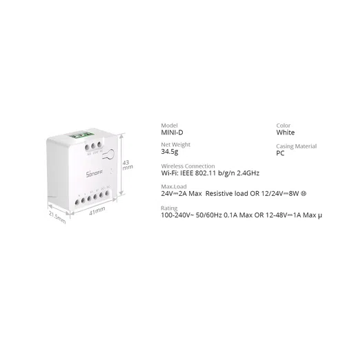 Smart Wi-Fi Switch MINI-D SONOFF-