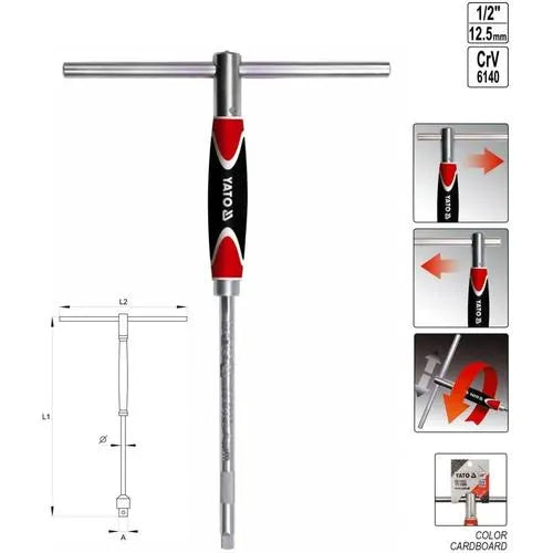 Socket Wrench 1/2" T Handle-1/2" x 310ππ-