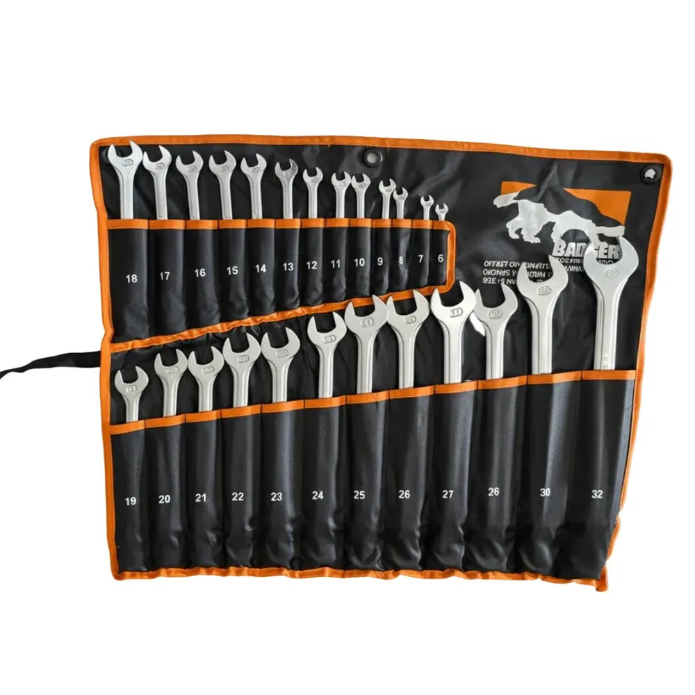 Spanner Set Combo Deep Offset CRV in Pouch-6-22𝑚𝑚(19pc)