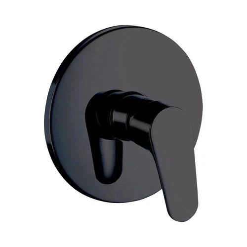 Tap Shower Mixer Rounded Lever-Black-