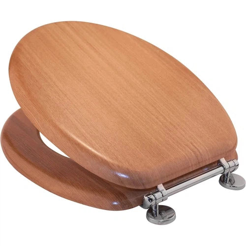 Toilet Seat MDF Chrome Hinge-White-