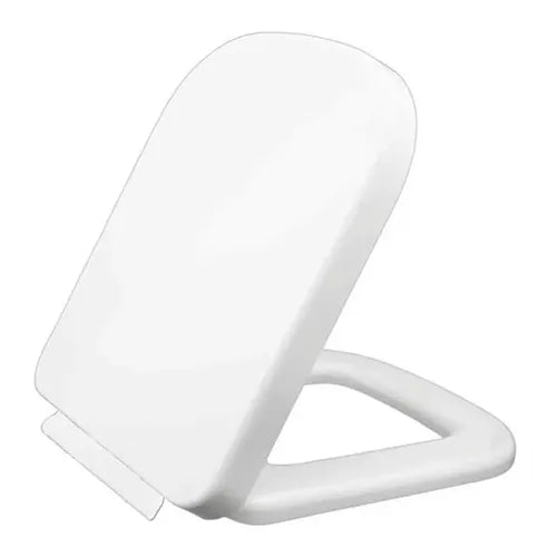 Toilet Seat Rectangular Plastic Soft Close Livorno-White-460x342mm-