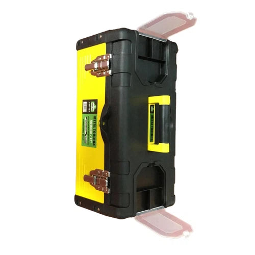Toolbox Metal & ABS Waldo-W400xD200xH180mm-Black/Yellow-