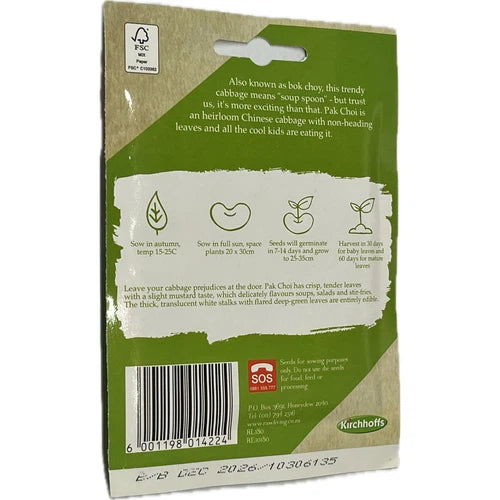 Vegetable Seed Cabbage's RAW-Pak Choy-Picture Packet-