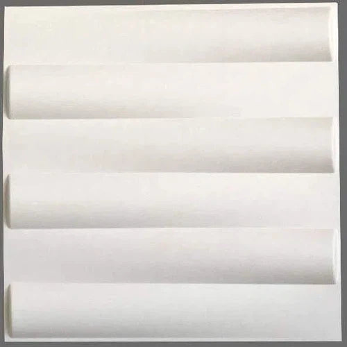 Wall Panel 3D PUⓓ-5015 Bamboo-White-2m2(8pc)