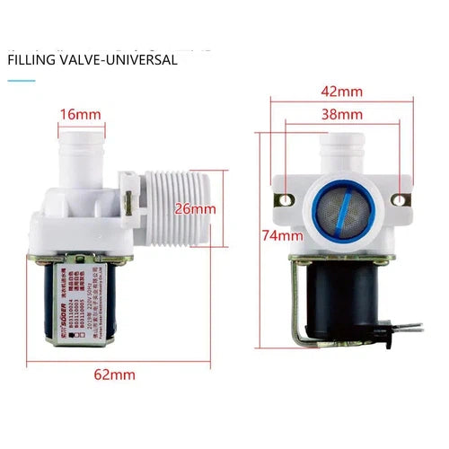 Washing Machine Top Loader Inlet Valve Solenoid-Single Head-
