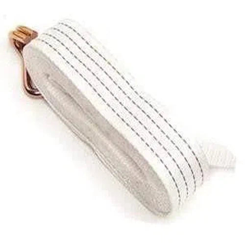 Webbing Belt Tie Down with Buckle-50mm x 9m-White/Orange-