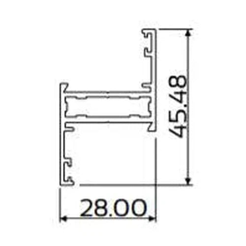 Window Aluminium Tubular Sash-28mm-Bronze-