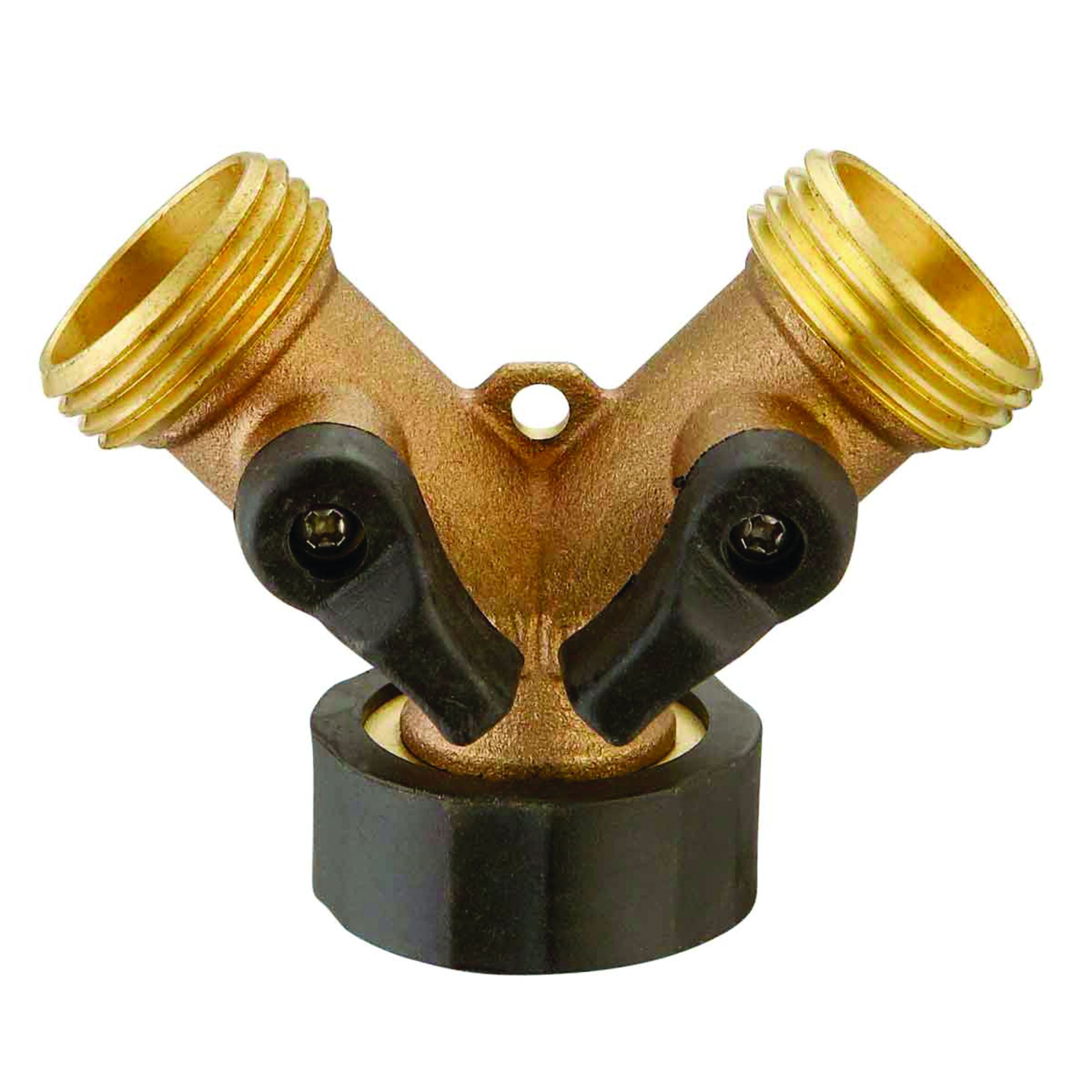 Y Connector Brass for Wash Machine with Valve-3/4"F x 3/4"M x 3/4"M