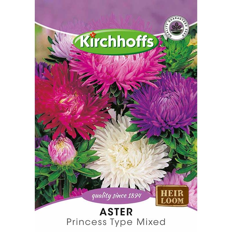 Flower Seed Aster Kirchhoffs-Seeds-Kirchhoffs-Princess Type Mixed-Picture Packet-diyshop.co.za
