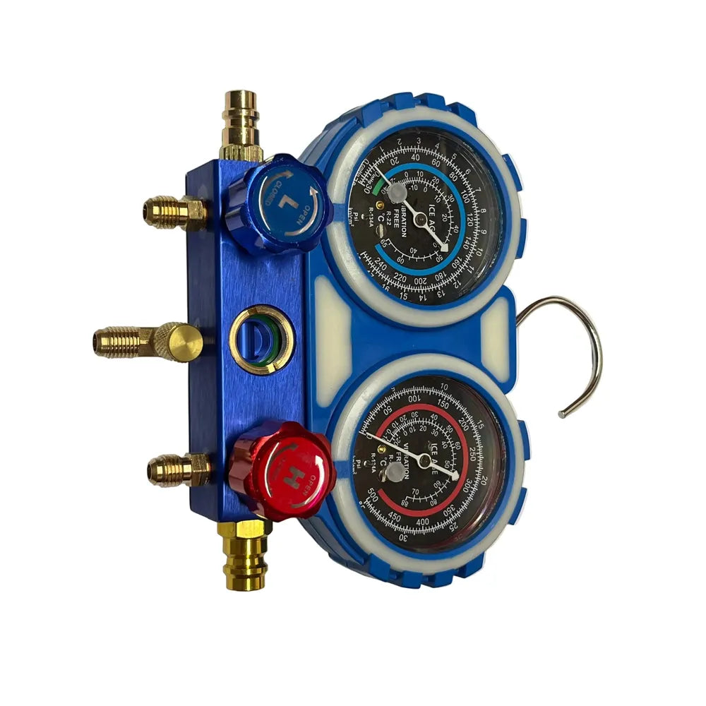 Refrigerant Gauge Double Manifold Incased KIT-
