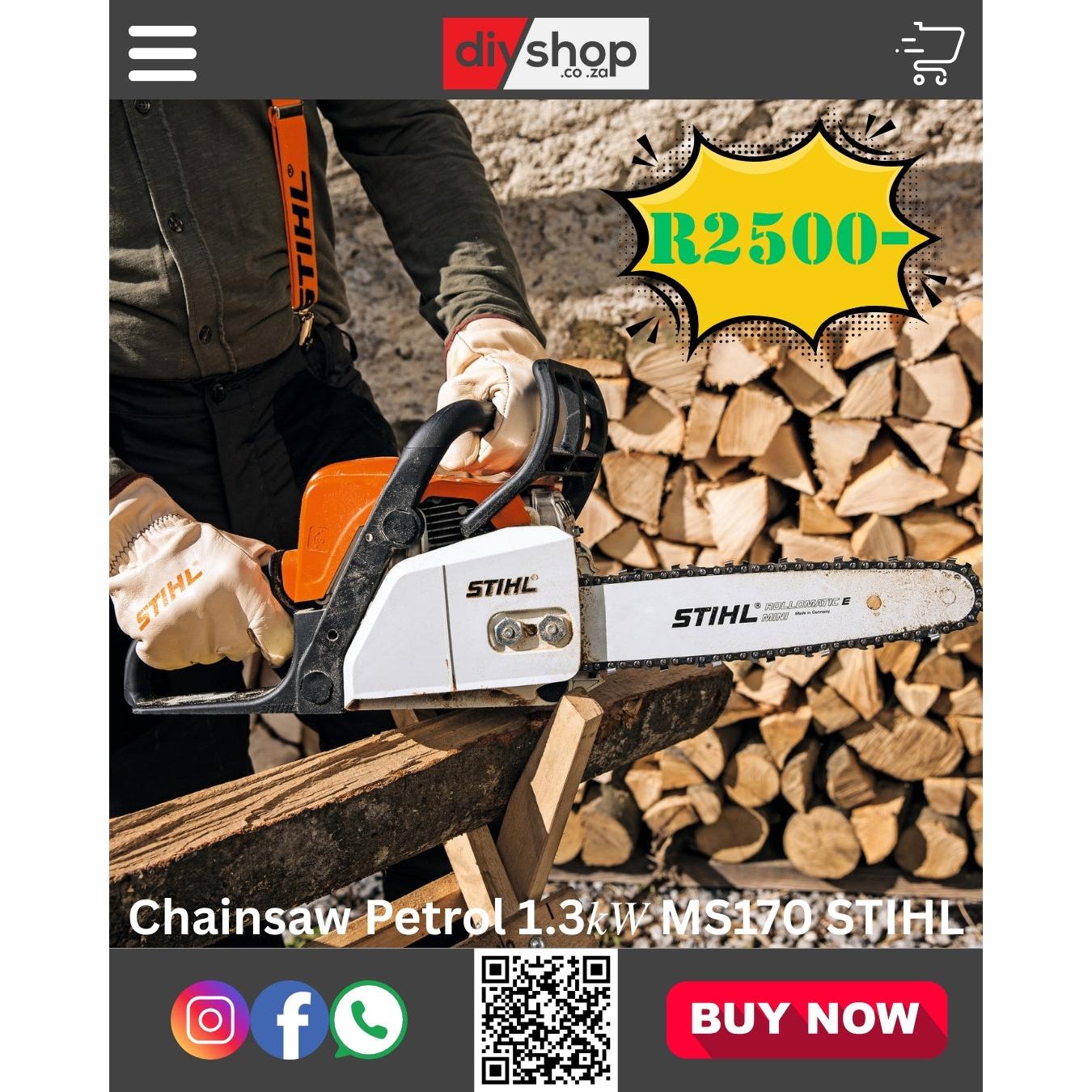 Chainsaw Petrol 1.3𝑘𝑊 MS170 STIHL