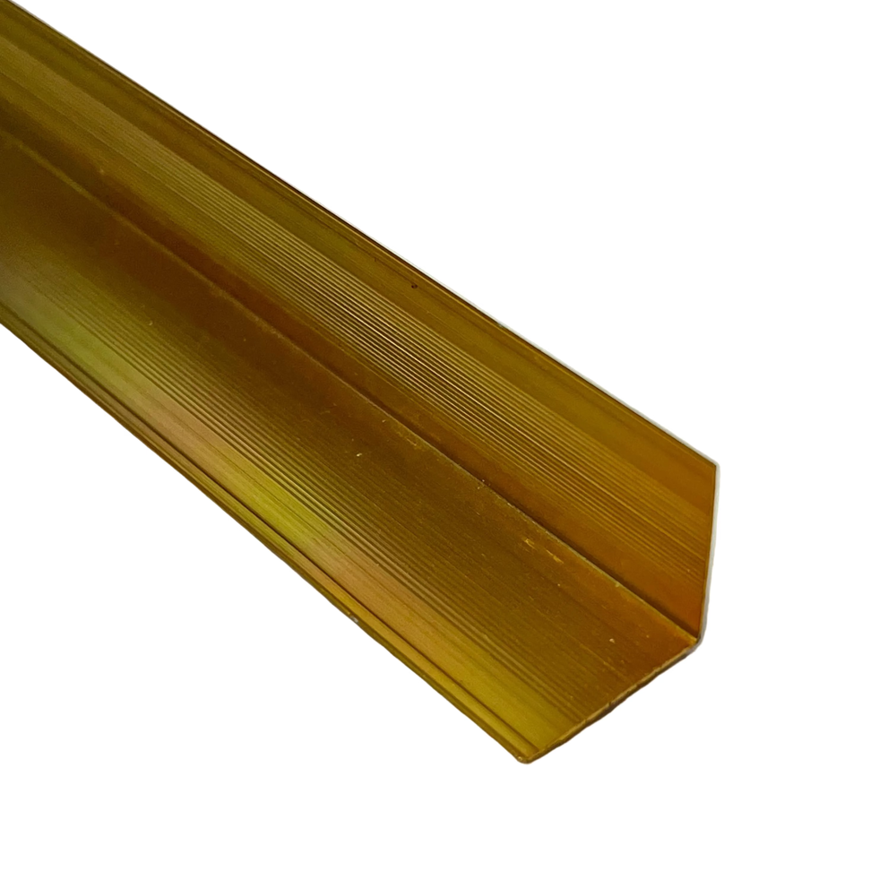 Aluminuim Corner Cover Angle-ƒ20x0.5𝑚𝑚 x 𝐿(4x625𝑚𝑚)-Brass-
