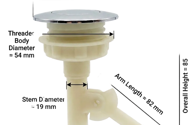 Button for Top Flush Cistern Lever Type GD