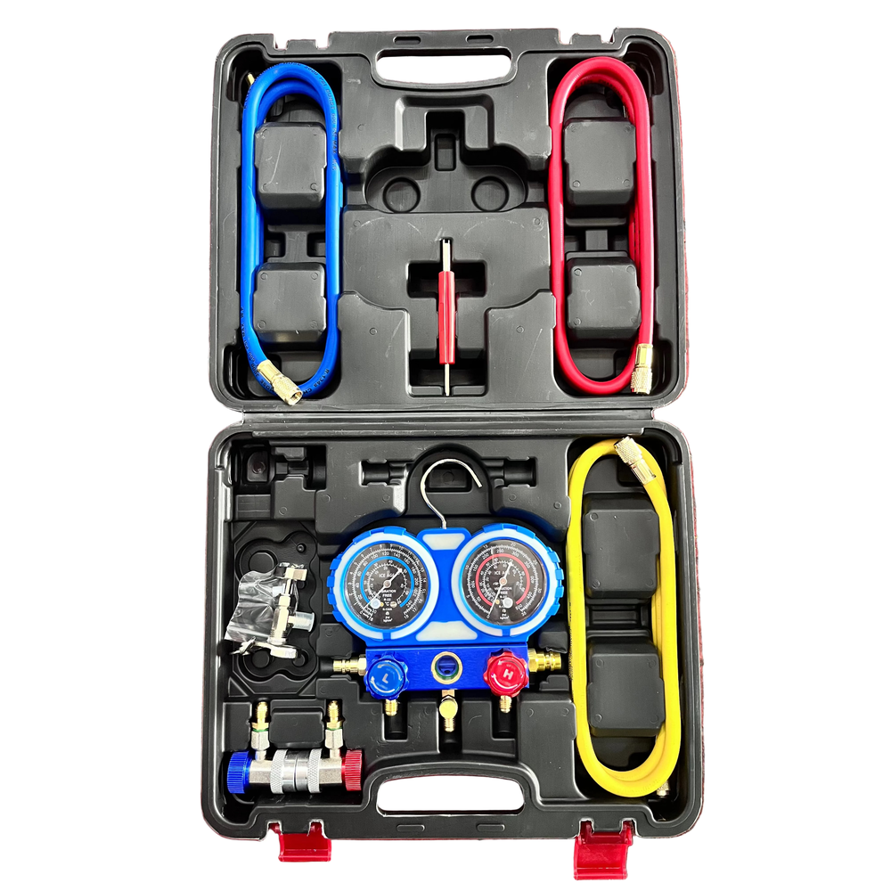 Refrigerant Gauge Double Manifold Incased KIT-