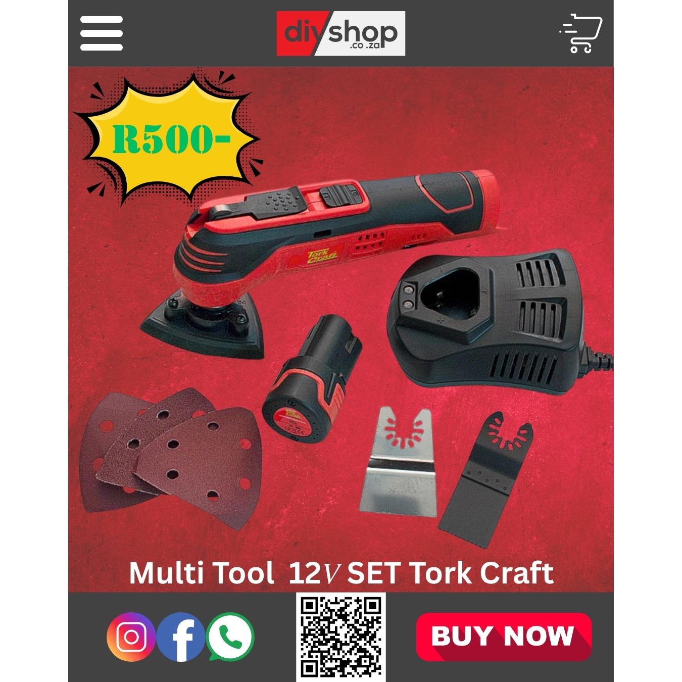 Oscillating Multi Tool Cordless 12𝑉 SET Tork Craft