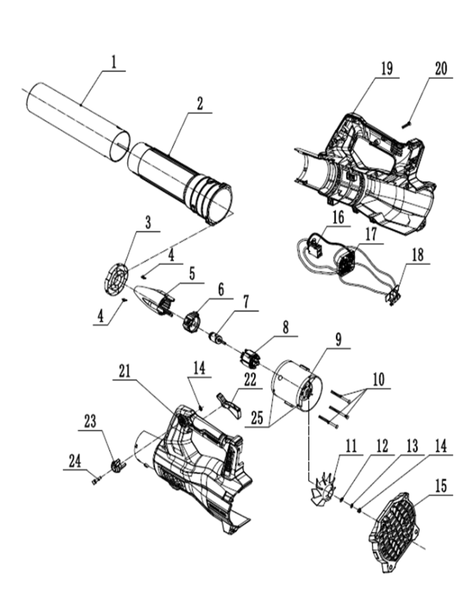 Leaf Blower Cordless 20𝑉 iNGCO