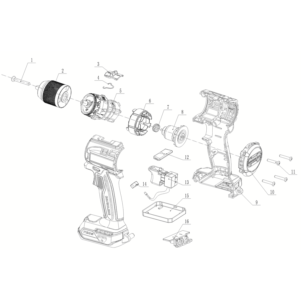 Impact Drill Cordless 20𝑉 60𝑁-𝑚 iNGCO