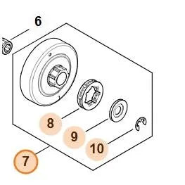 Sprocket Drum KIT for MS363 STIHL-