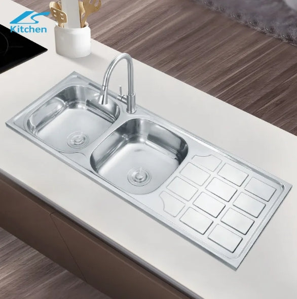 Sink Sit On Double Bowl End Africano